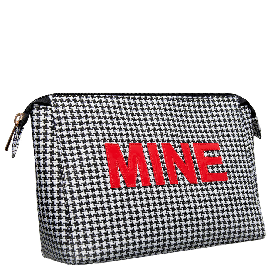 Mine on Houndstooth Cosmetic Bag