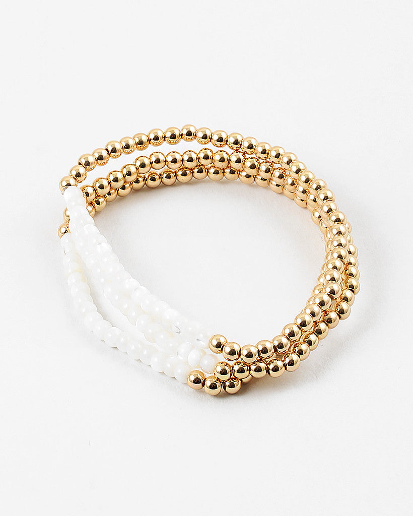 Bead Bracelet Set with Shell Beads