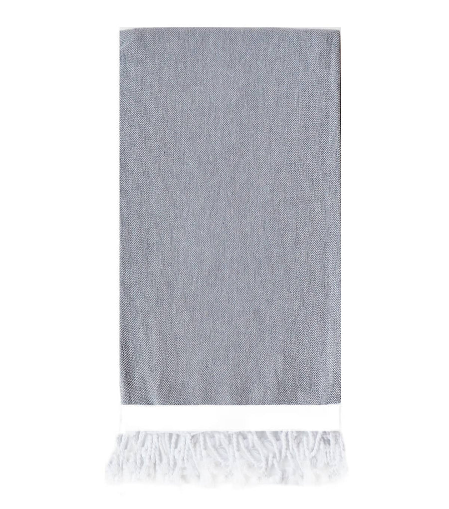 Basic Single Stripe Towel - Slate