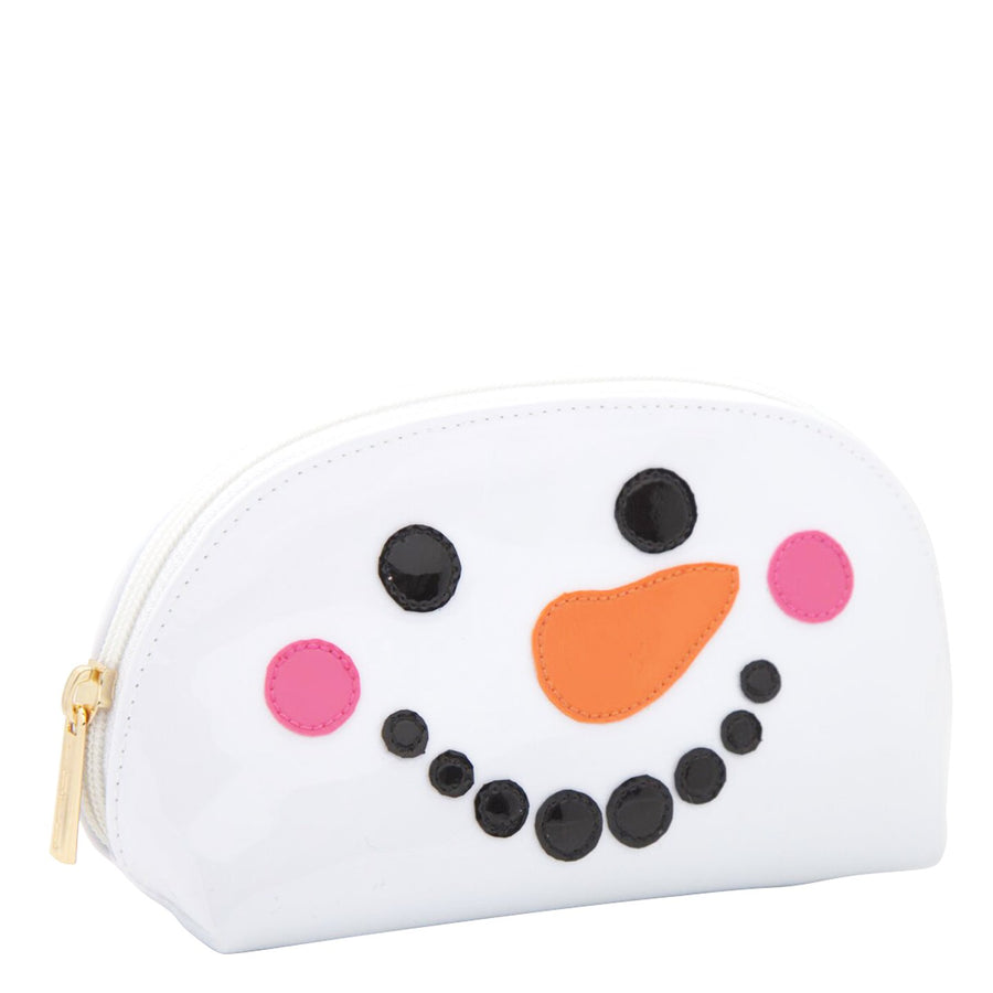 Snowman Face on Small Cosmetic Bag