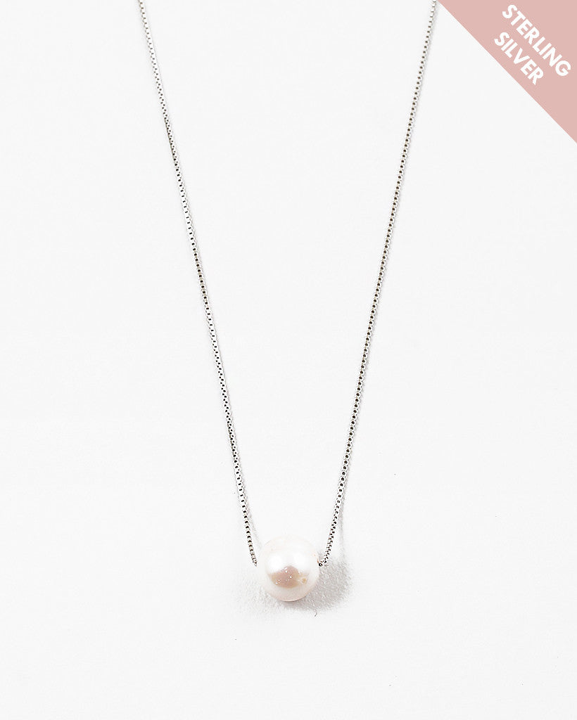 Pearl on Sterling Chain