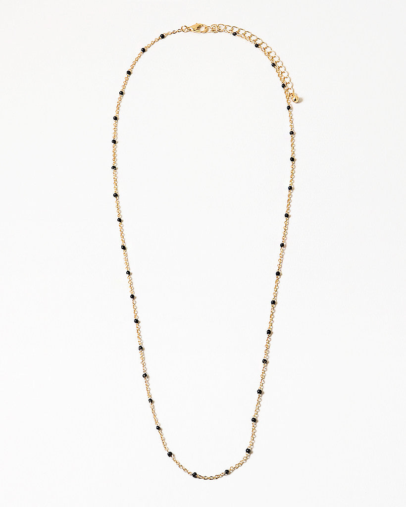 Long Delicate Bead Necklace