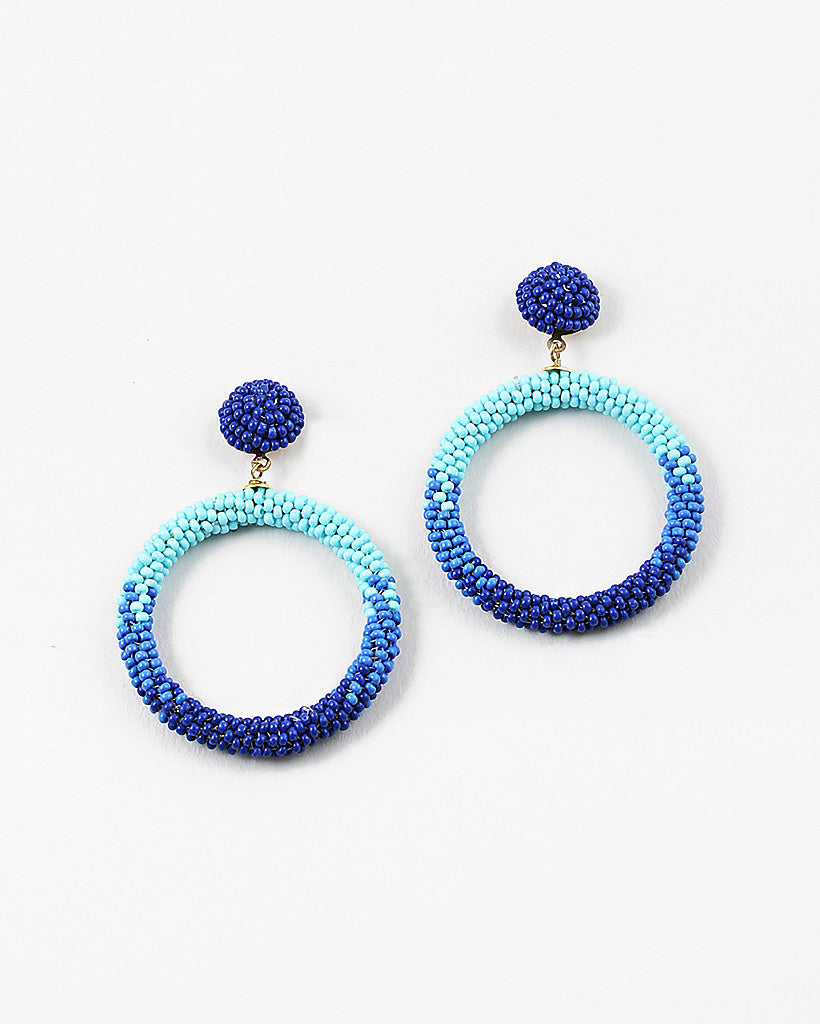 Round Drop Bead Statement Earring