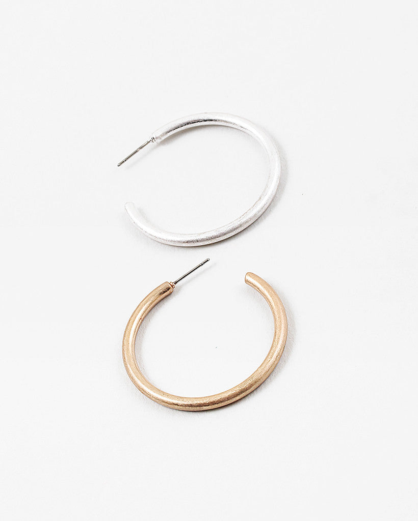 Brushed Metal Hoops