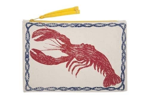 Lobster Sketch Pouch - Red