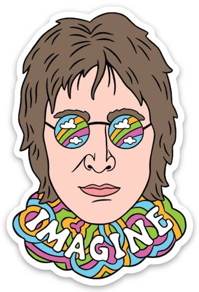 John Lennon Imagine Die Cut Sticker