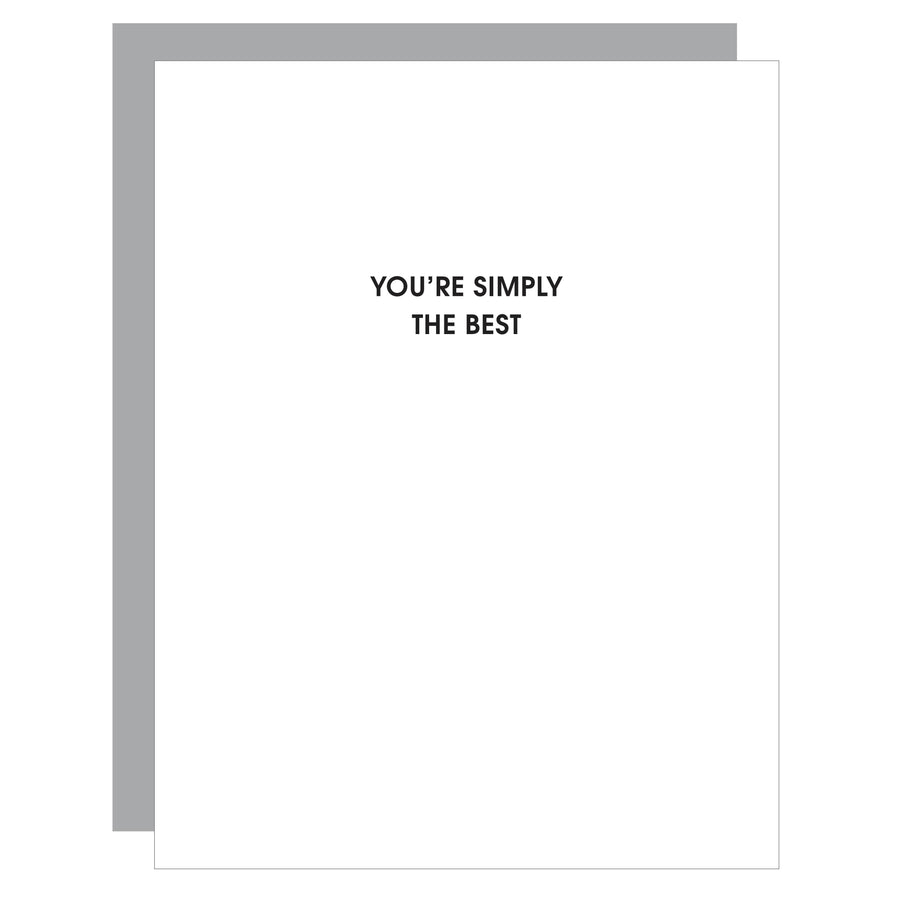 You're Simply The Best Letterpress Card