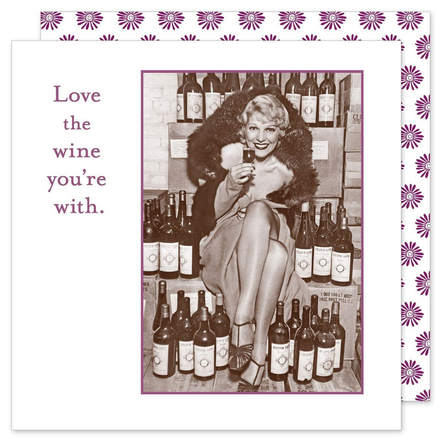 Love Wine With - Cocktail Napkin