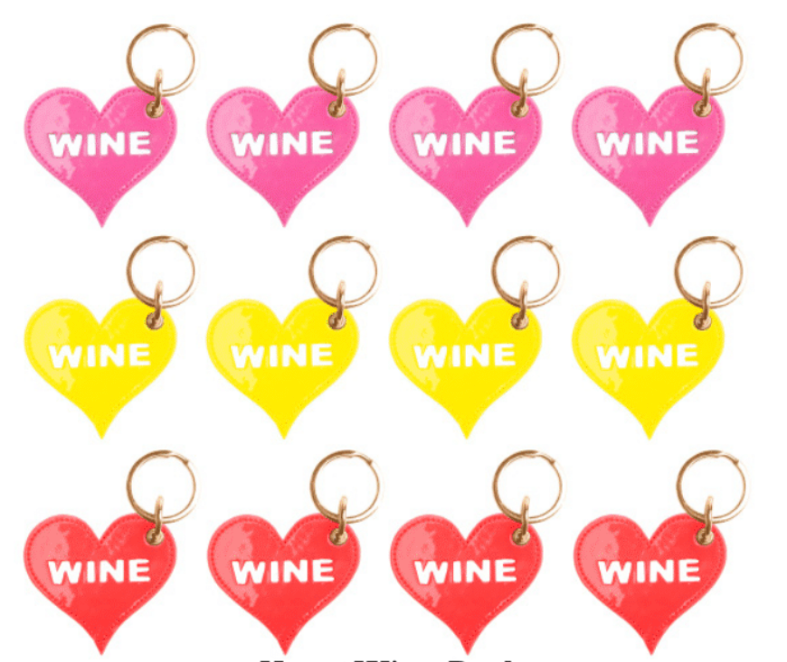 Wine Heart Key Ring