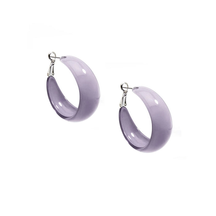 Mod Resin Hoop Earring