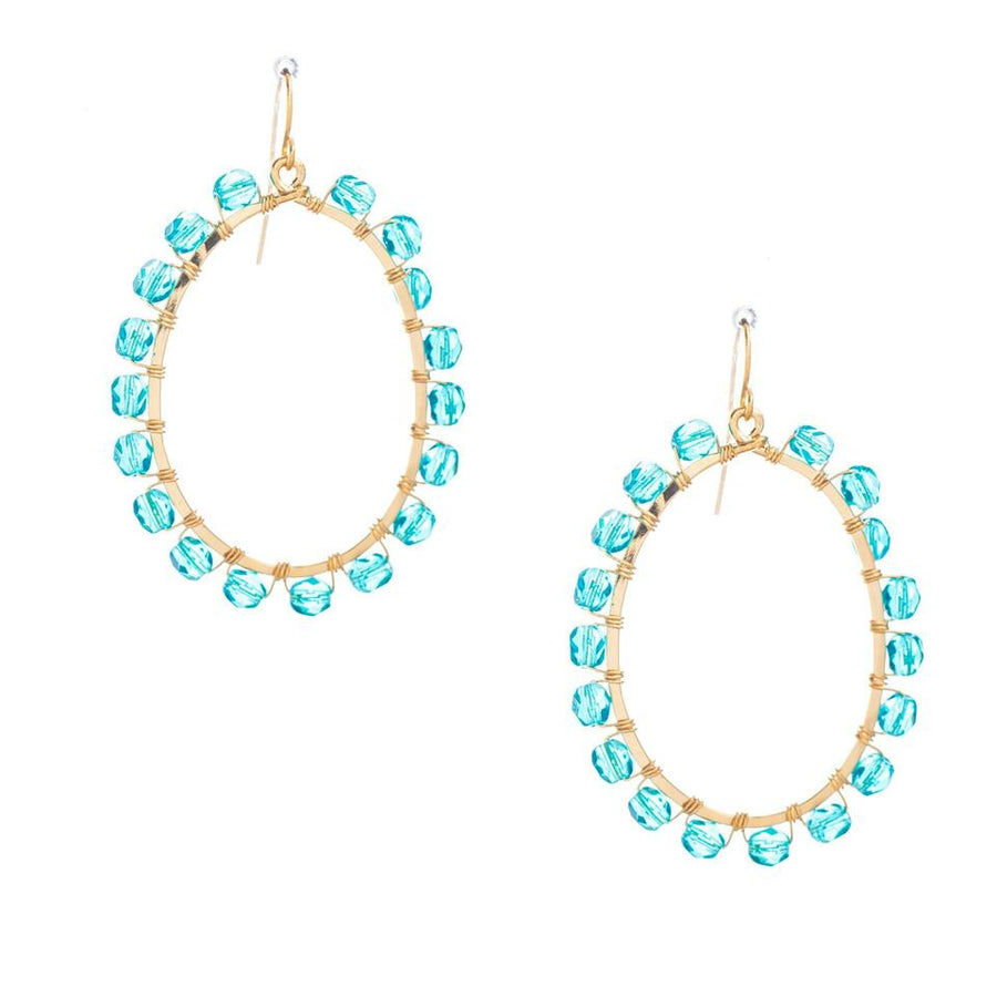 Drop Earrings with Czech Crystal Beads
