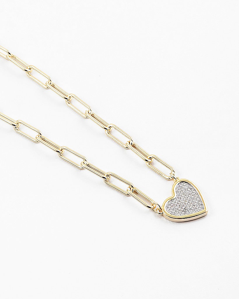 Cubic Heart on Link Chain