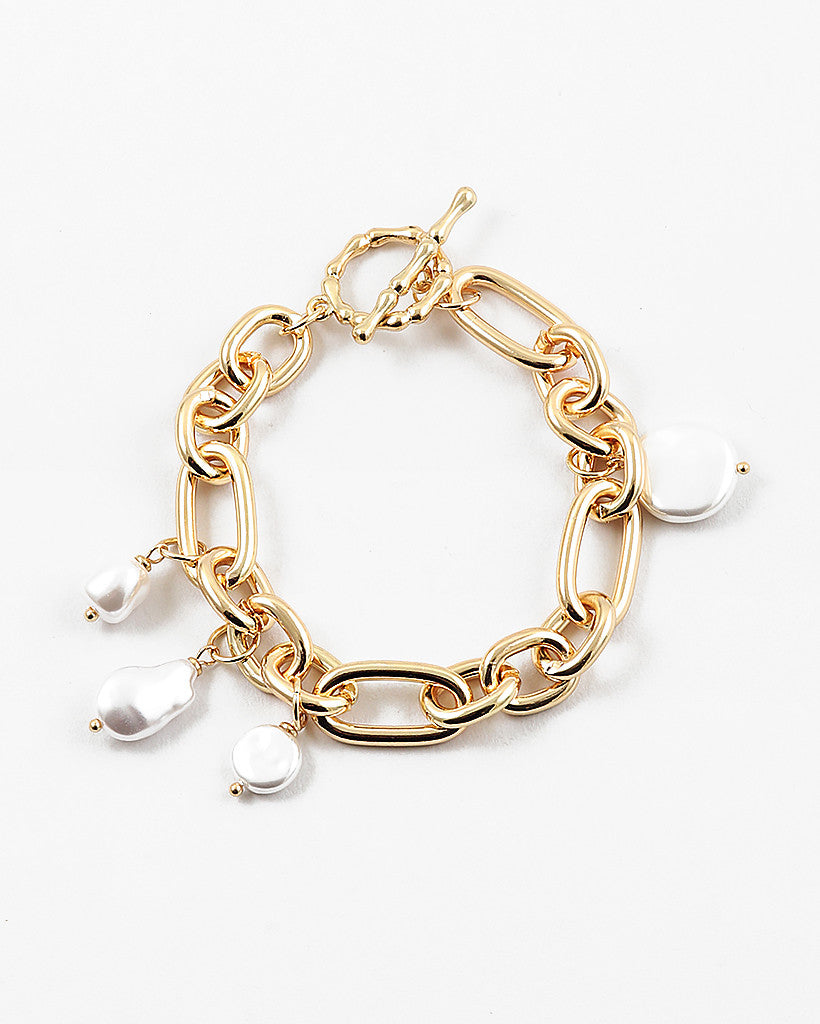 Link & Pearl Bracelet