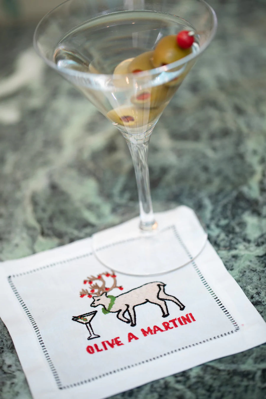 Olive A Martini Cocktail Napkin