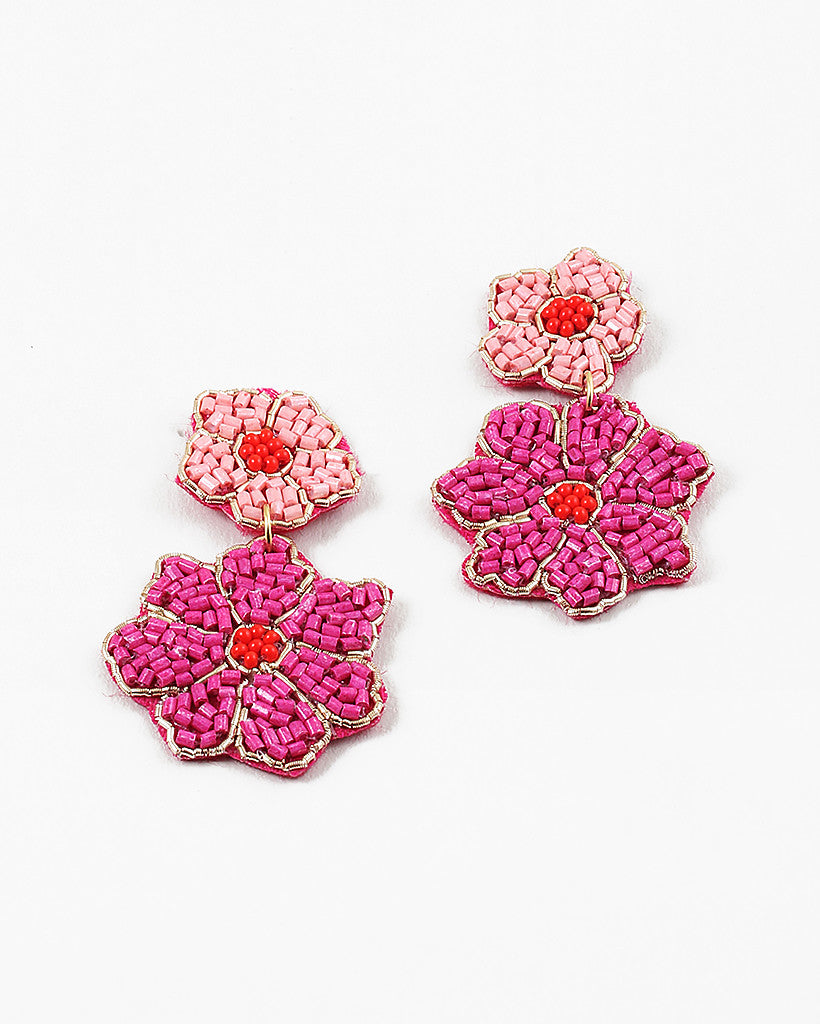 Flower Bead Statement Earring